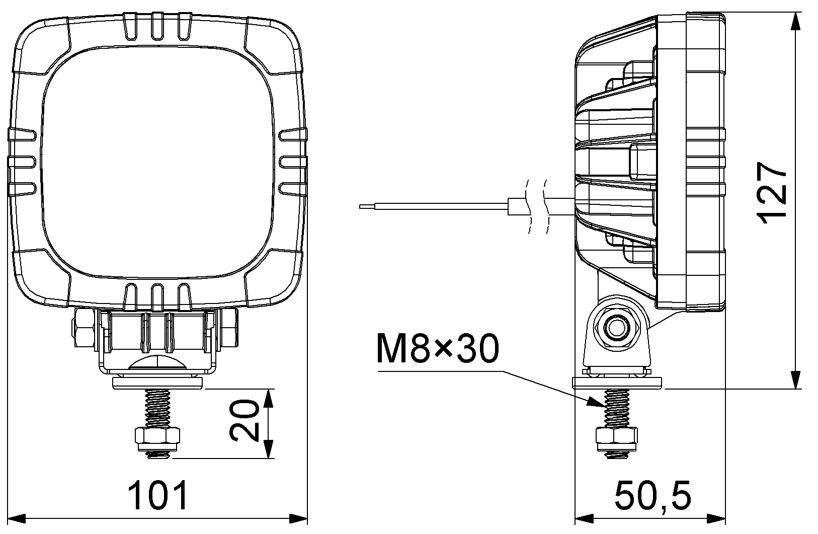 Lampe de travail LRD 2679/RED